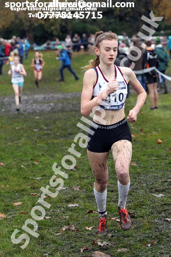 Girls under-15s, 2019 European Cross Country Trials and British Cross Challenge, Sefton Park, Liverpool.  Photo: David T. Hewitson/Sports for All Pics